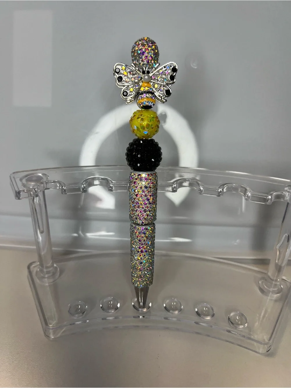 Handmade Rhinestone Bee Ballpoint Pen